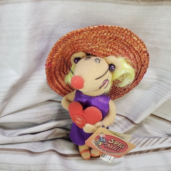 Vintage Spice Mice Lady Mouse In The Hat Plush Keychain 7 Inch 2003 No Sound - Picture 1 of 11
